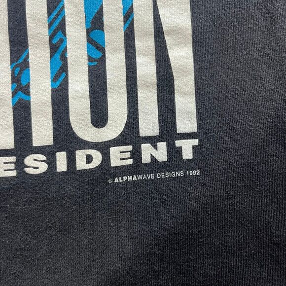 Vintage 90s President Bill Clinton Cure For The Blues Single Stitched Shirt Sz L - Picture 4 of 8